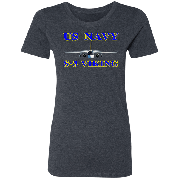 US Navy S-3 1 Ladies' Triblend T-Shirt