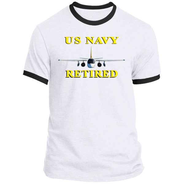 Navy Retired 2 Ringer Tee