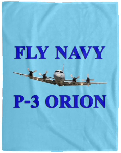 Fly Navy P-3 1 Blanket - Cozy Plush Fleece Blanket - 60x80