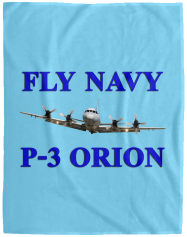 Fly Navy P-3 1 Blanket - Cozy Plush Fleece Blanket - 60x80