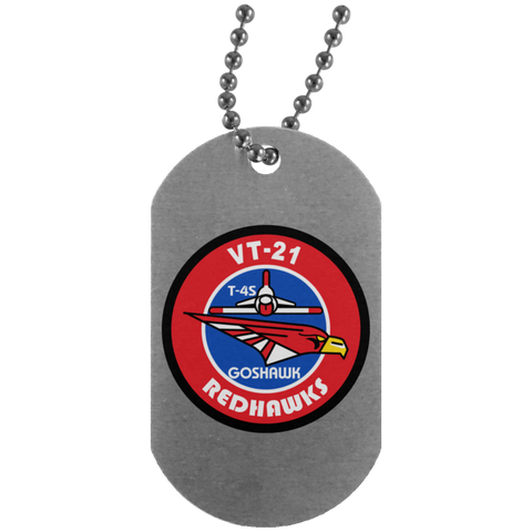 VT 21 8 Dog Tag - Silver