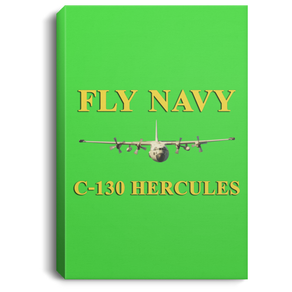 Fly Navy C-130 3 Canvas -  Portrait .75in Frame