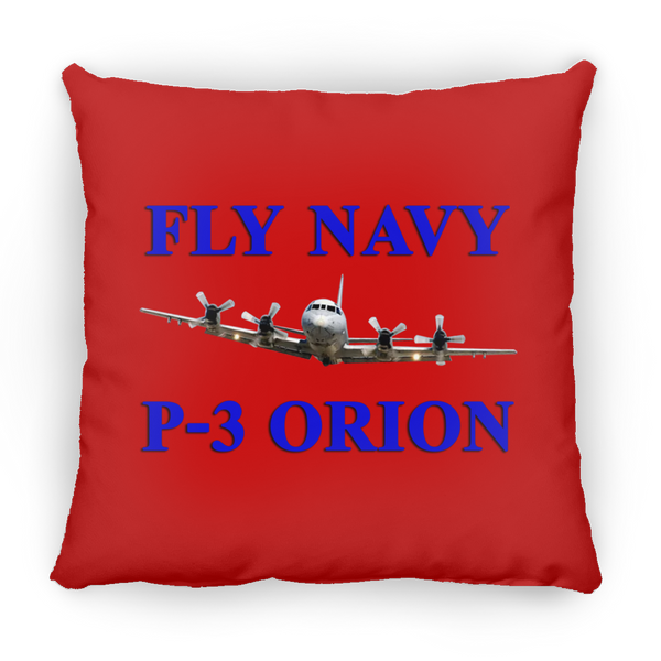 Fly Navy P-3 1 Pillow - Square - 18x18