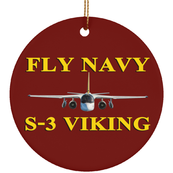 Fly Navy S-3 3 Ornament – Circle