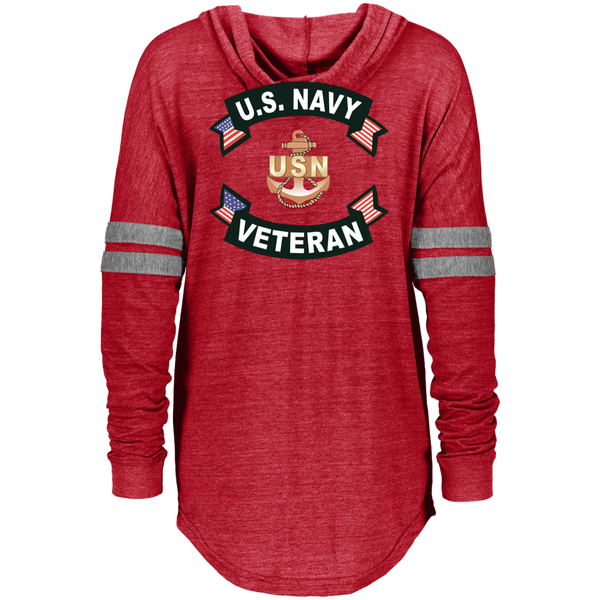 Navy Veteran 1b Ladies' Hooded Low Key Pullover