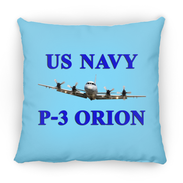 US Navy P-3 1 Pillow - Square - 16x16