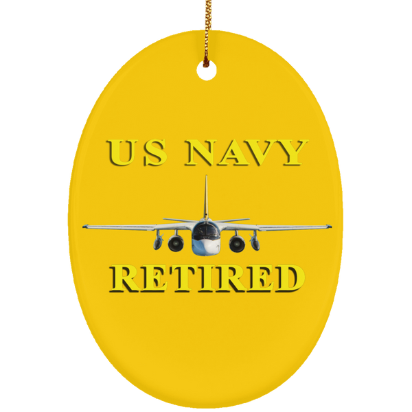 Navy Retired 2 Ornament - Oval