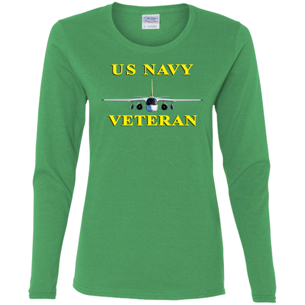 Navy Vet 3 Ladies' Cotton LS T-Shirt