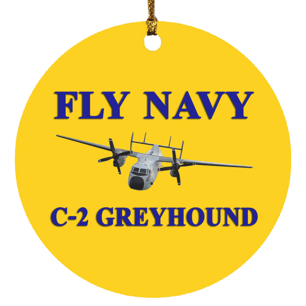 Fly Navy C-2 1 Ornament - Circle