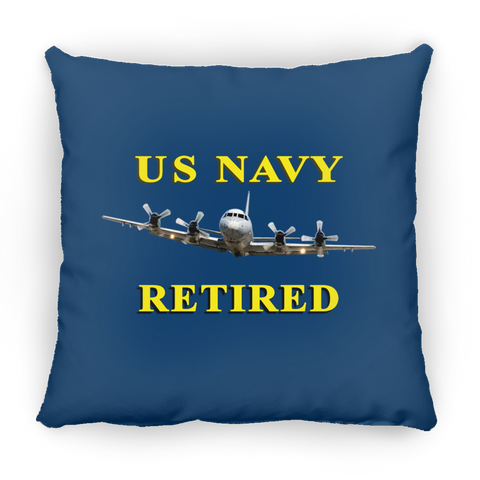 Navy Retired 1 Pillow - Square - 14x14