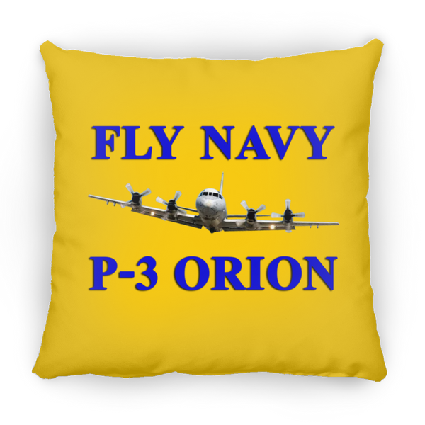 Fly Navy P-3 1 Pillow - Square - 16x16