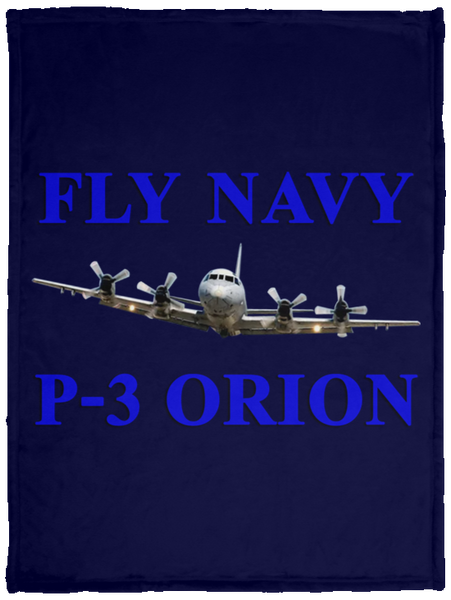 Fly Navy P-3 1 Blanket - Cozy Plush Fleece Blanket - 30x40