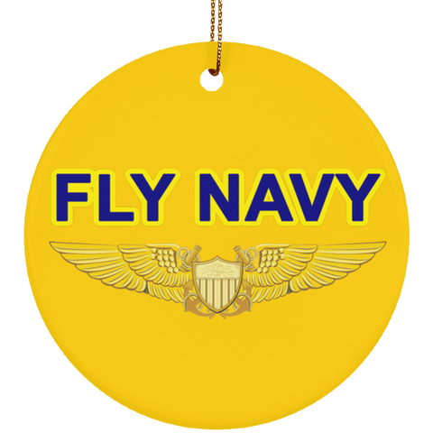 Fly Navy NFO Ornament - Circle