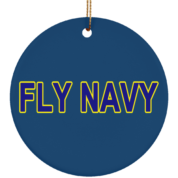 Fly Navy 2 Ornament - Circle