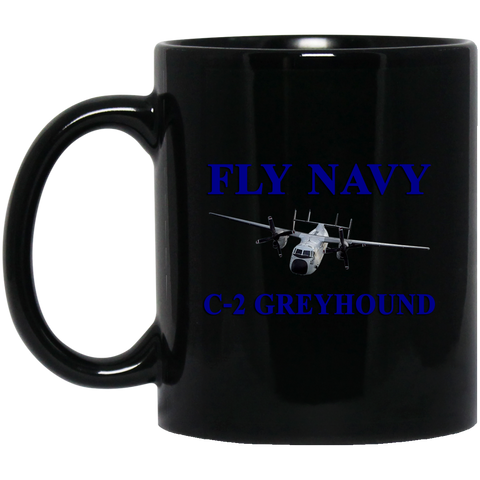 Navy C-2 1 Black Mug - 11oz