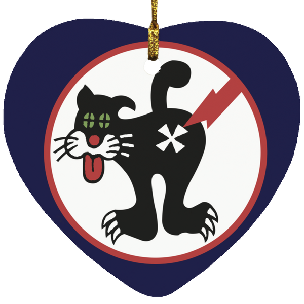 Duty Cat 1 Ornament - Heart