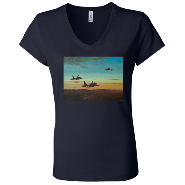 Time To Refuel Ladies' Jersey V-Neck T-Shirt