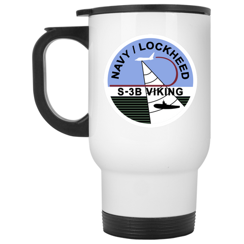S-3 Viking 7 White Travel Mug