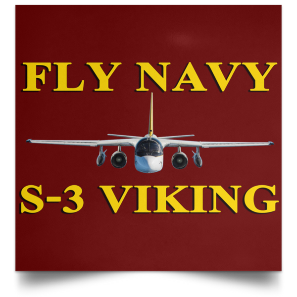 Fly Navy S-3 3 Poster - Square