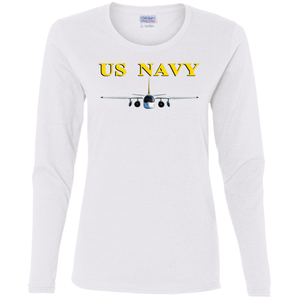 US Navy S-3 4 Ladies' Cotton LS T-Shirt