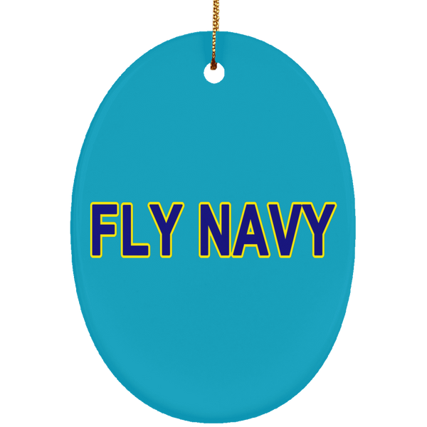 Fly Navy 2 Ornament - Oval