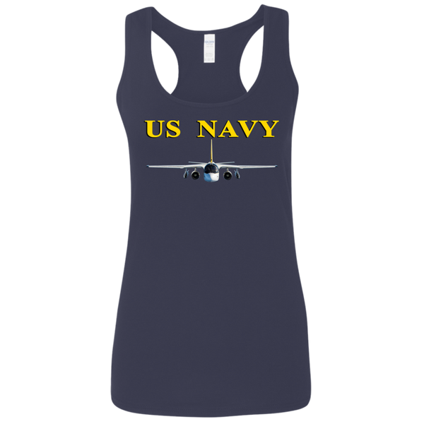 US Navy S-3 4 Ladies' Softstyle Racerback Tank