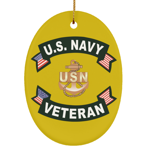 Navy Vet 1 Ornament - Oval