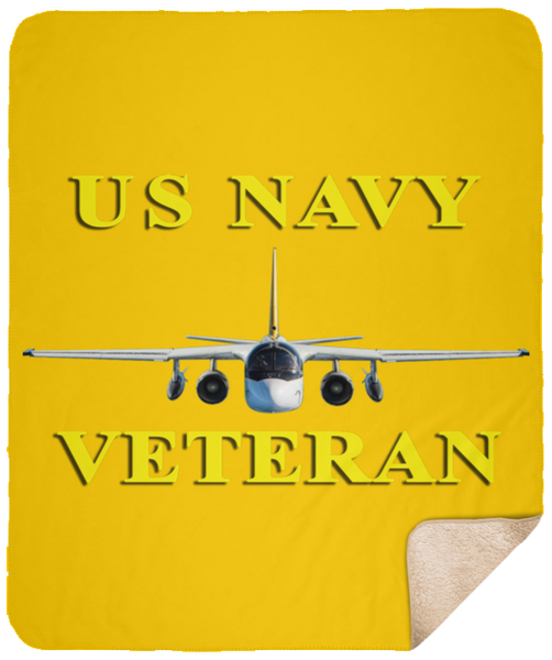 Navy Vet 3 Blanket - Sherpa Blanket - 50x60