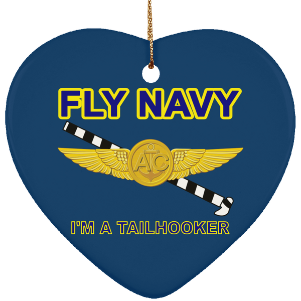 Fly Navy Tailhooker 2 Ornament - Heart