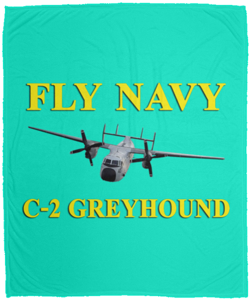 Fly Navy C-2 3 Blanket - Cozy Plush Fleece Blanket - 50x60