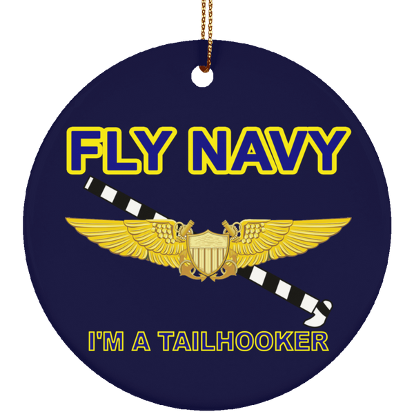 Fly Navy Tailhooker 3 Ornament - Circle