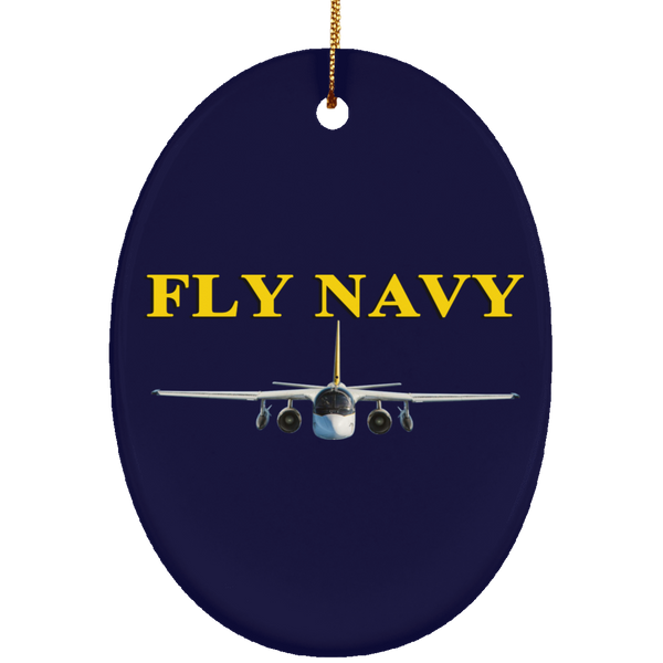 Fly Navy S-3 4 Ornament - Oval