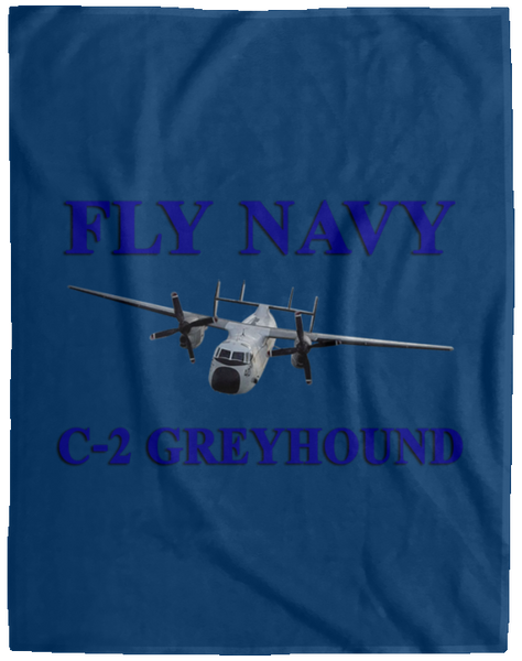 Fly Navy C-2 1 Blanket - Cozy Plush Fleece Blanket - 60x80