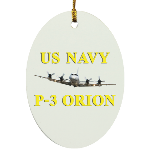 US Navy P-3 3 Ornament Ceramic - Oval