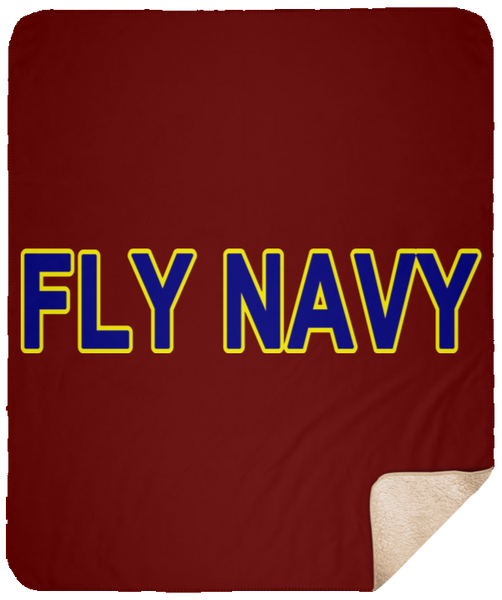 Fly Navy 2 Blanket - Sherpa 50x60