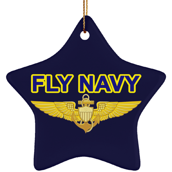 Fly Navy Aviator Ornament - Star