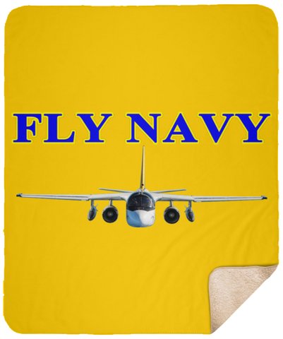 Fly Navy S-3 2 Blanket - Fleece Sherpa Large