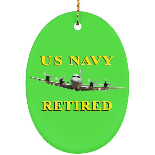 Navy Retired 1 Ornament - Oval