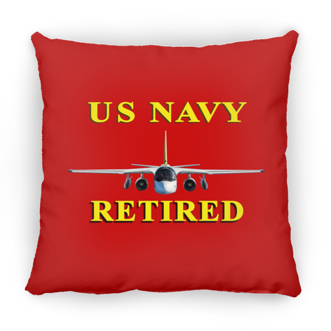 Navy Retired 2 Pillow - Square - 16x16
