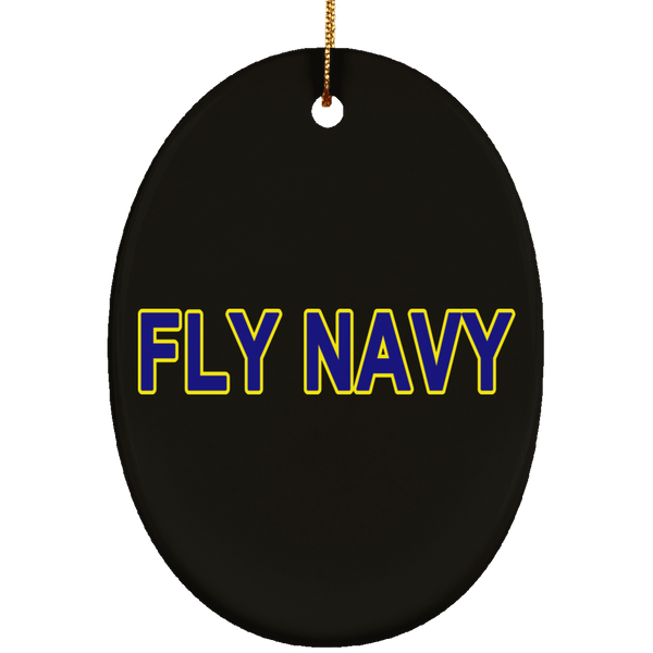 Fly Navy 2 Ornament - Oval