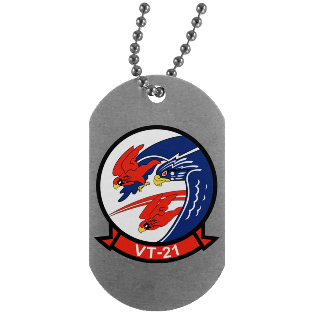 VT 21 3 Dog Tag - Silver