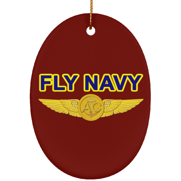 Fly Navy Aircrew Ornament - Oval