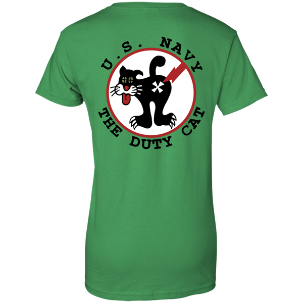 Duty Cat 2b Ladies Custom Cotton T-Shirt
