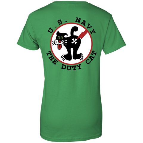 Duty Cat 2b Ladies Custom Cotton T-Shirt