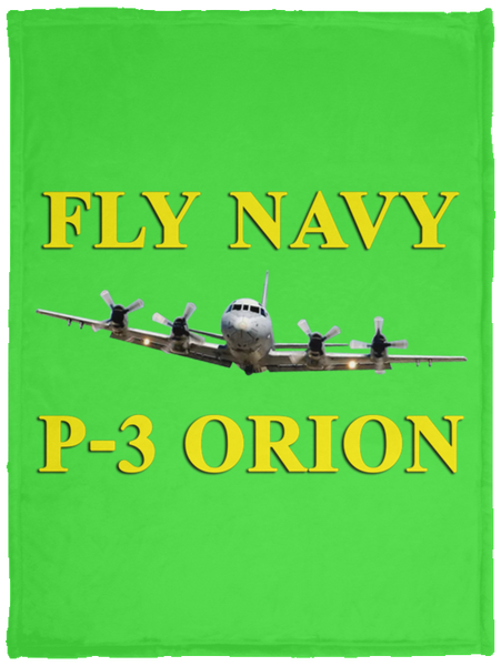 Fly Navy P-3 3 Blanket - Cozy Plush Fleece Blanket - 30x40