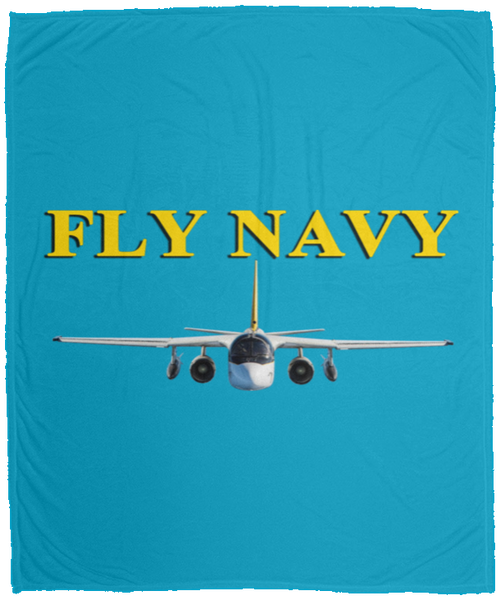 Fly Navy S-3 4 Blanket - Velveteen Micro Fleece Large