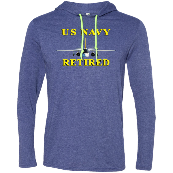 Navy Retired 2 LS T-Shirt Hoodie