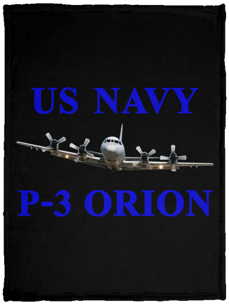 US Navy P-3 1 Blanket - Cozy Plush Fleece Blanket - 30x40