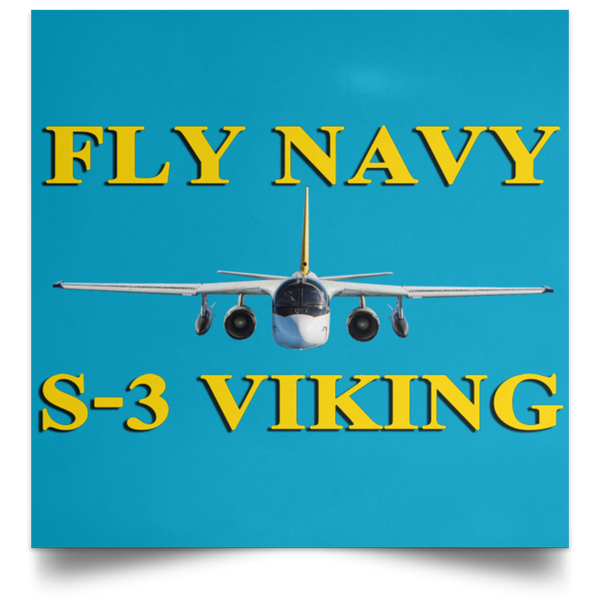 Fly Navy S-3 3 Poster - Square