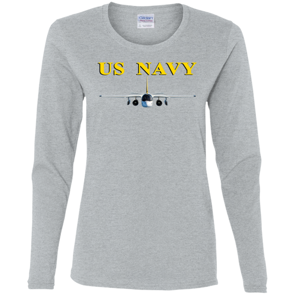 US Navy S-3 4 Ladies' Cotton LS T-Shirt